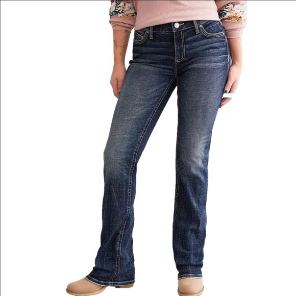 Daytrip Virgo Tailored Bootcut Stretch Medium Wash Jeans Size 36Long - Picture 1 of 14